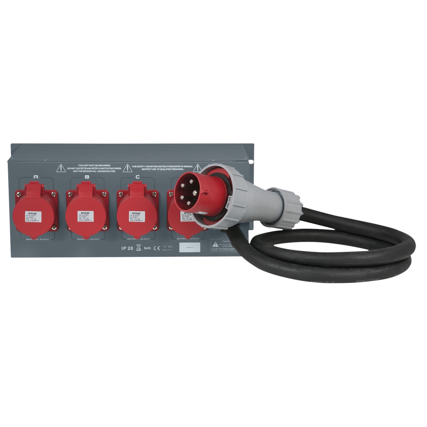 Elcentral, Power Distribution PSA-63A4C 63A IN / 4 x 32A UT - Showgear | Bellalite Elcentral, Power Distribution PSA-63A4C 63A IN / 4 x 32A UT - Showgear | Bellalite