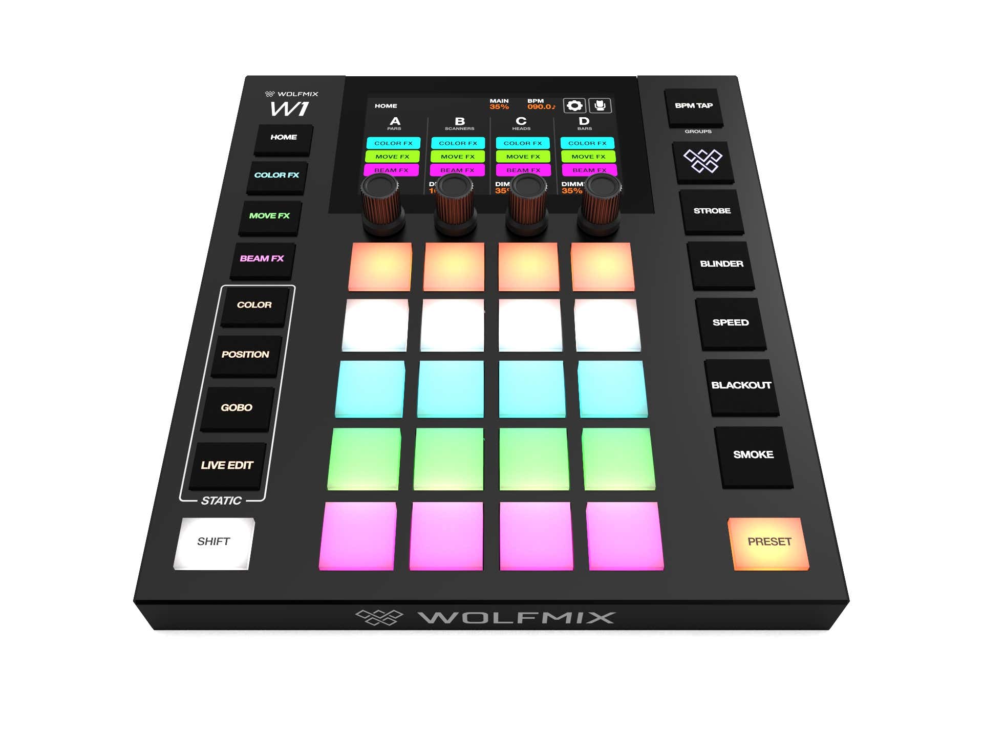 WOLFMIX W1-MK2 Standalone DMX Performance Controller - Wolfmix | Bellalite WOLFMIX W1-MK2 Standalone DMX Performance Controller - Wolfmix | Bellalite