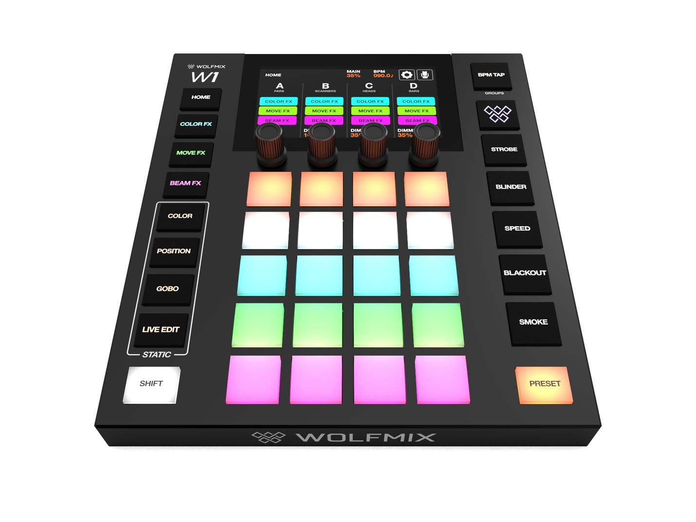 WOLFMIX W1-MK2 Standalone DMX Performance Controller - Wolfmix | Bellalite WOLFMIX W1-MK2 Standalone DMX Performance Controller - Wolfmix | Bellalite