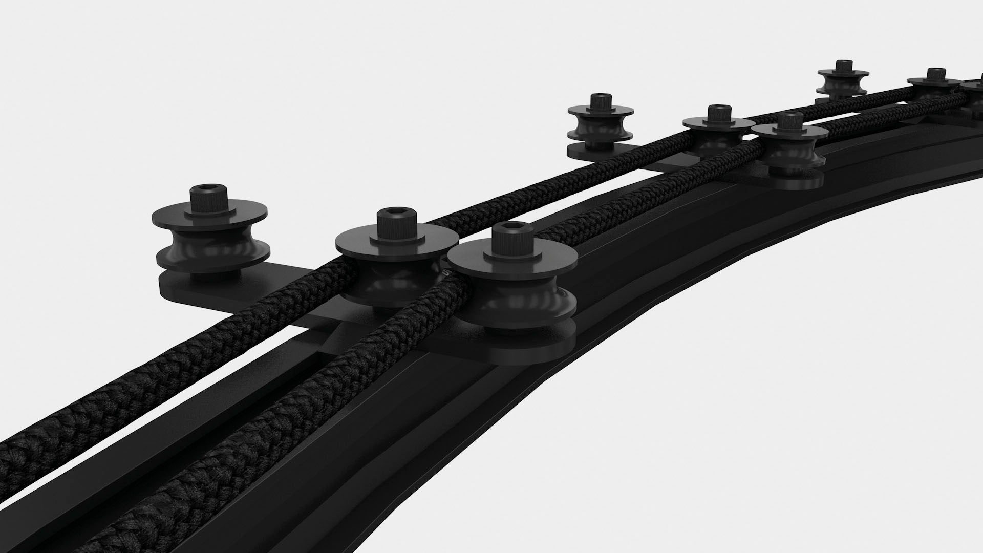 Eurotrack - Rope Guide 3 Wheels  Svart - Wentex | Bellalite