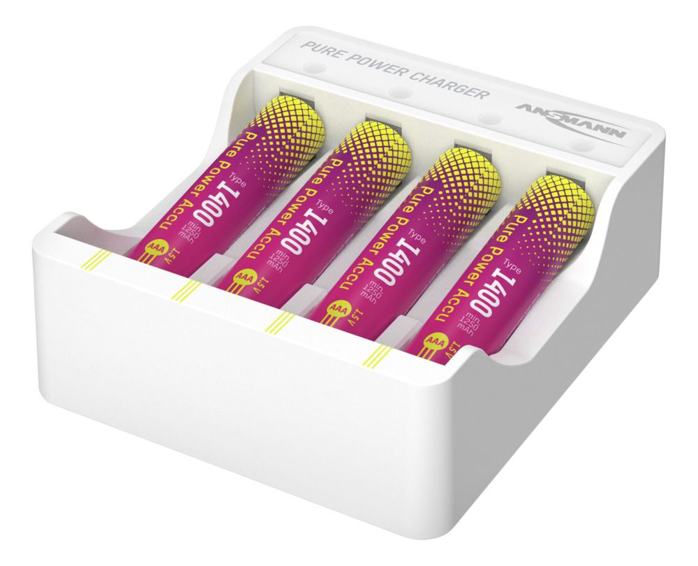 Ansmann Pure Power Set 4× AAA 1400mAh + Charging Module - Ansmann | Bellalite