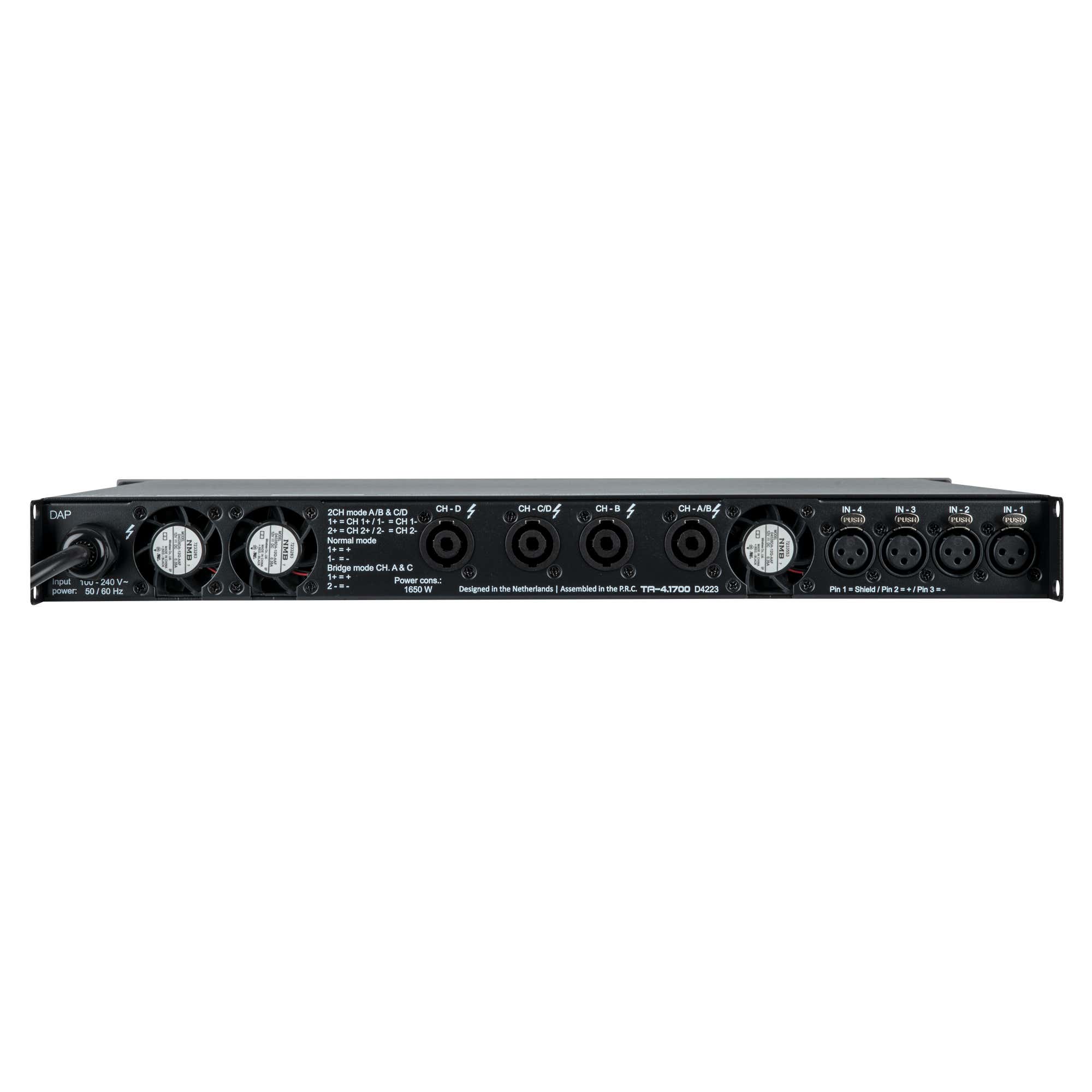 DAP TA-4.1700 4 Channel 1700W Amp With DSP - DAP | Bellalite DAP TA-4.1700 4 Channel 1700W Amp With DSP - DAP | Bellalite