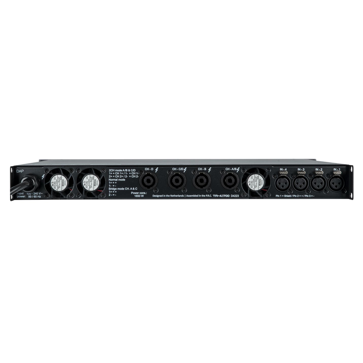 DAP TA-4.1700 4 Channel 1700W Amp With DSP - DAP | Bellalite DAP TA-4.1700 4 Channel 1700W Amp With DSP - DAP | Bellalite