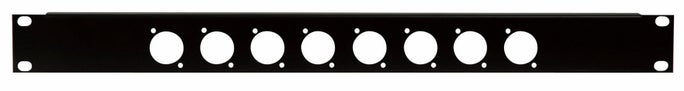 Rackpanel 19" 1HE f. 8 XLR (D-Size) Stål 2mm - Showgear | Bellalite Rackpanel 19" 1HE f. 8 XLR (D-Size) Stål 2mm - Showgear | Bellalite