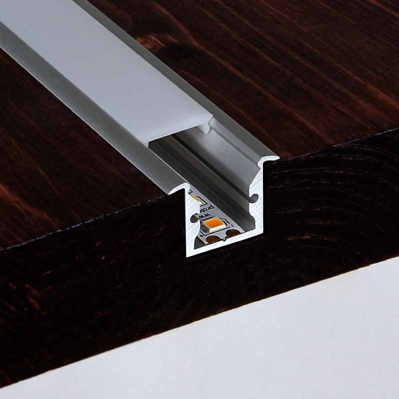 Aluminiumprofil S-Line Rec, 2m Alu - PROLED | Bellalite