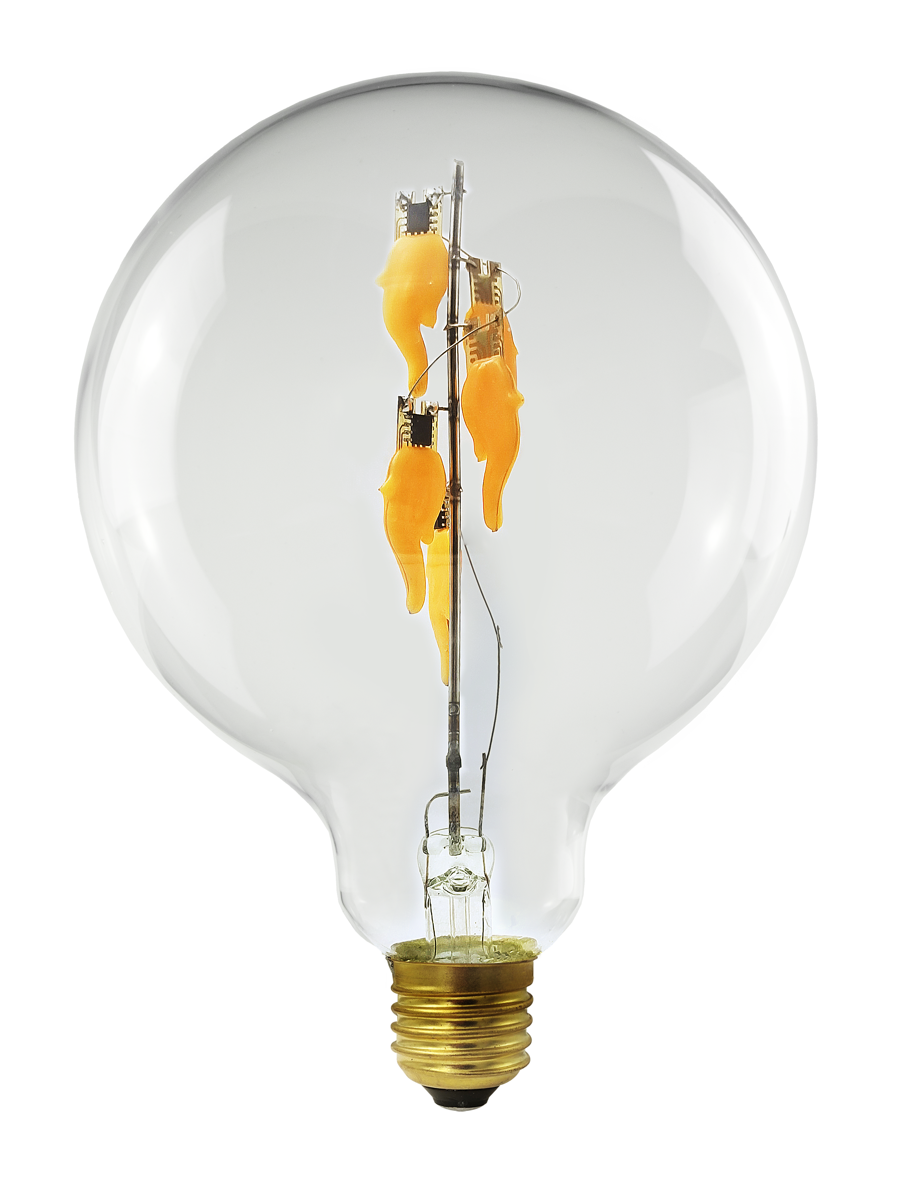 Segula Fire Flame Line LED Globe 125 Big Down Klar E27 1W <60lm 1800K - Segula | Bellalite