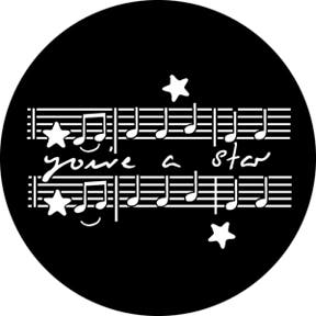 You're a Star Metallgobo, D-Size (53,3mm) - Rosco | Bellalite You're a Star Metallgobo, D-Size (53,3mm) - Rosco | Bellalite