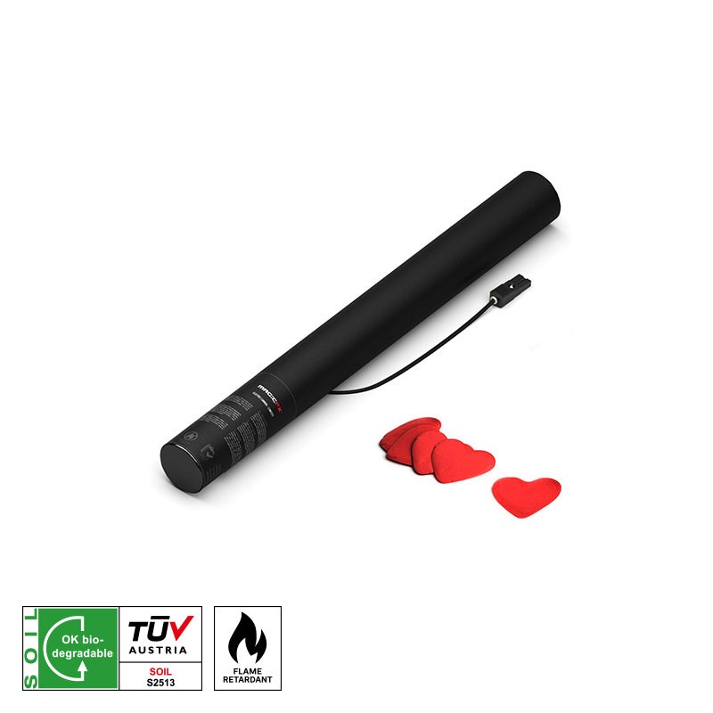MAGICFX® Electric Confetti Cannon 50cm Red Hearts - MagicFX | Bellalite