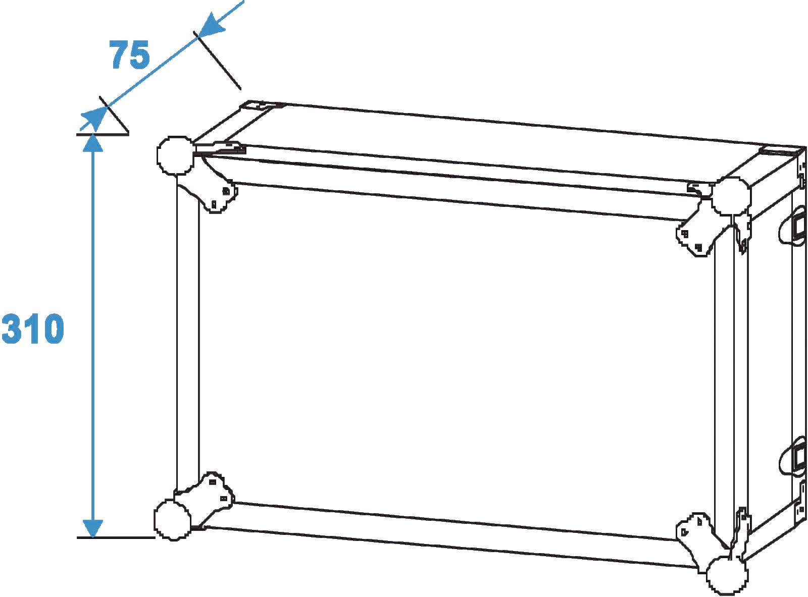 ROADINGER Effect Rack CO DD, 6U 6U, 24cm deep, black  - Roadinger | Bellalite