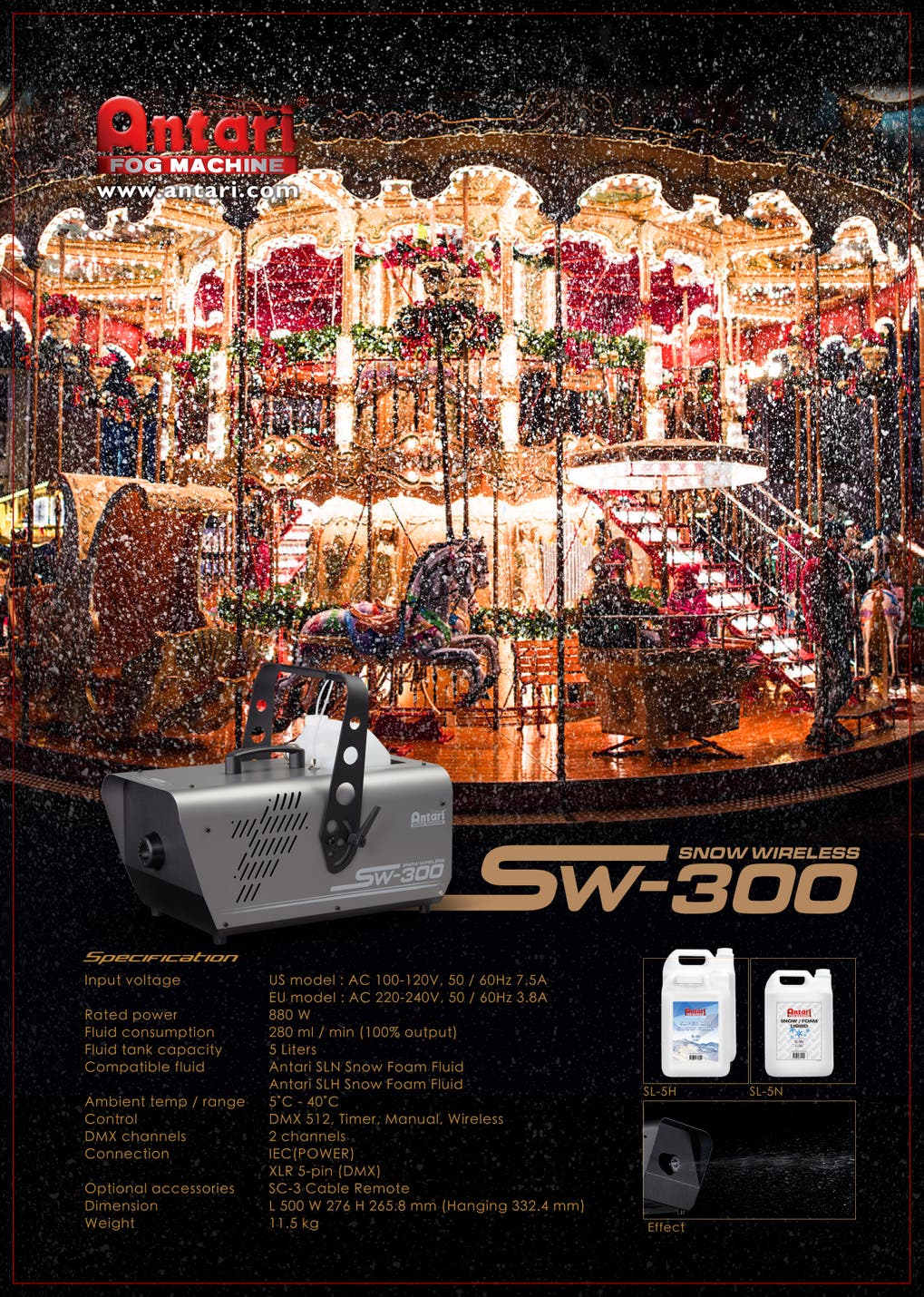 Antari SW-300 Long-Throw Snow Machine - Antari | Bellalite Antari SW-300 Long-Throw Snow Machine - Antari | Bellalite