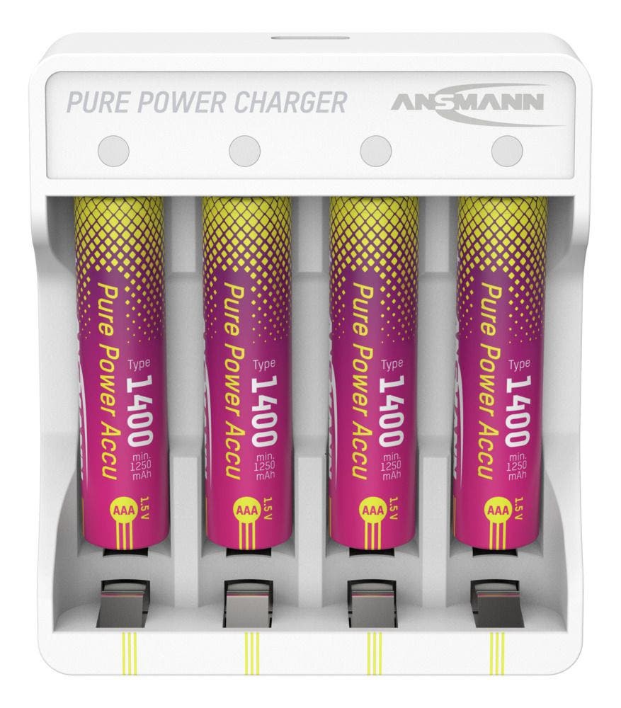 Ansmann Pure Power Set 4× AAA 1400mAh + Charging Module - Ansmann | Bellalite Ansmann Pure Power Set 4× AAA 1400mAh + Charging Module - Ansmann | Bellalite
