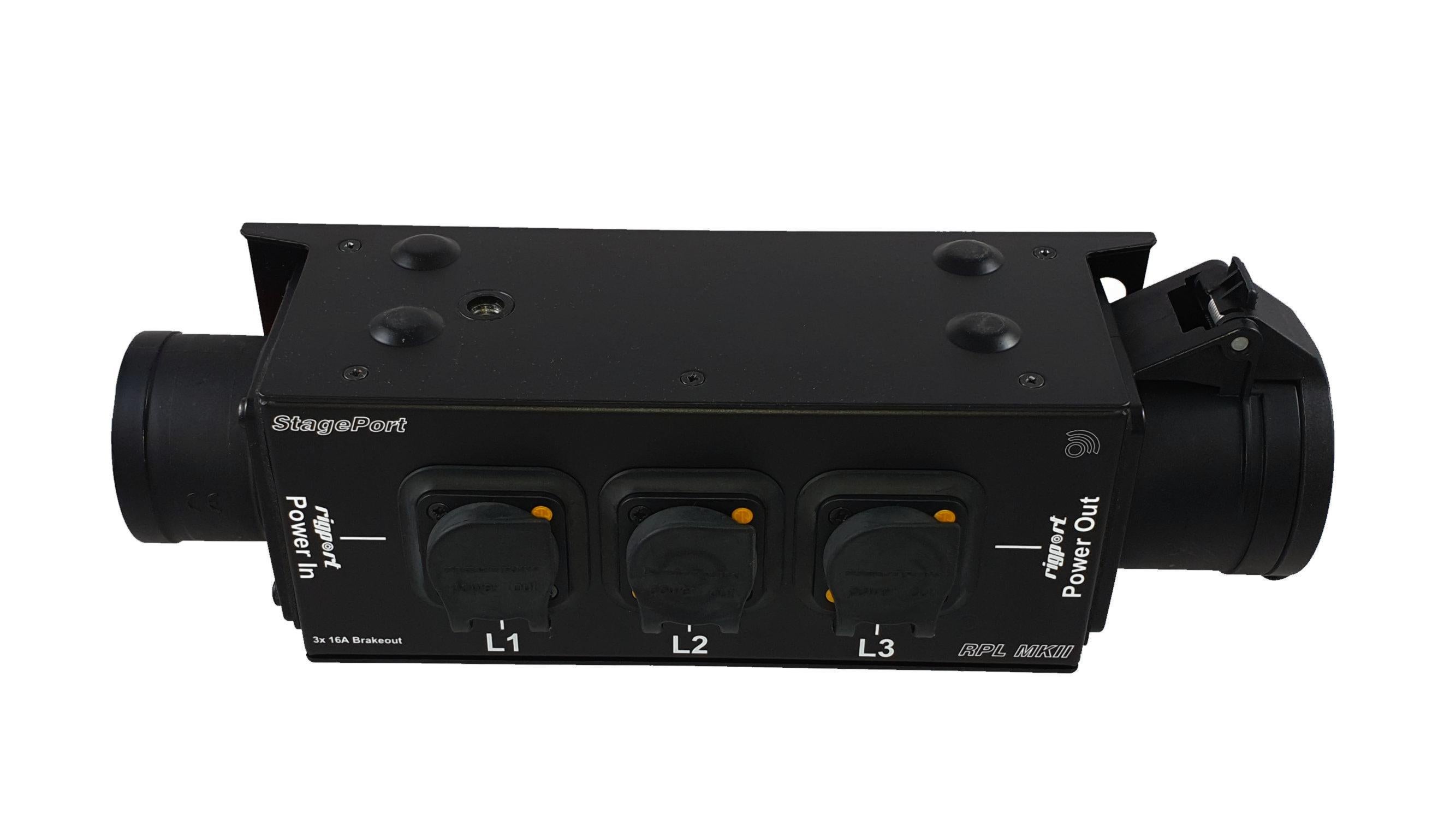 StagePort RPL16T1 MKII CEE16 5P IN / 3x Powercon True1 + CEE16 UT - Rigport | Bellalite