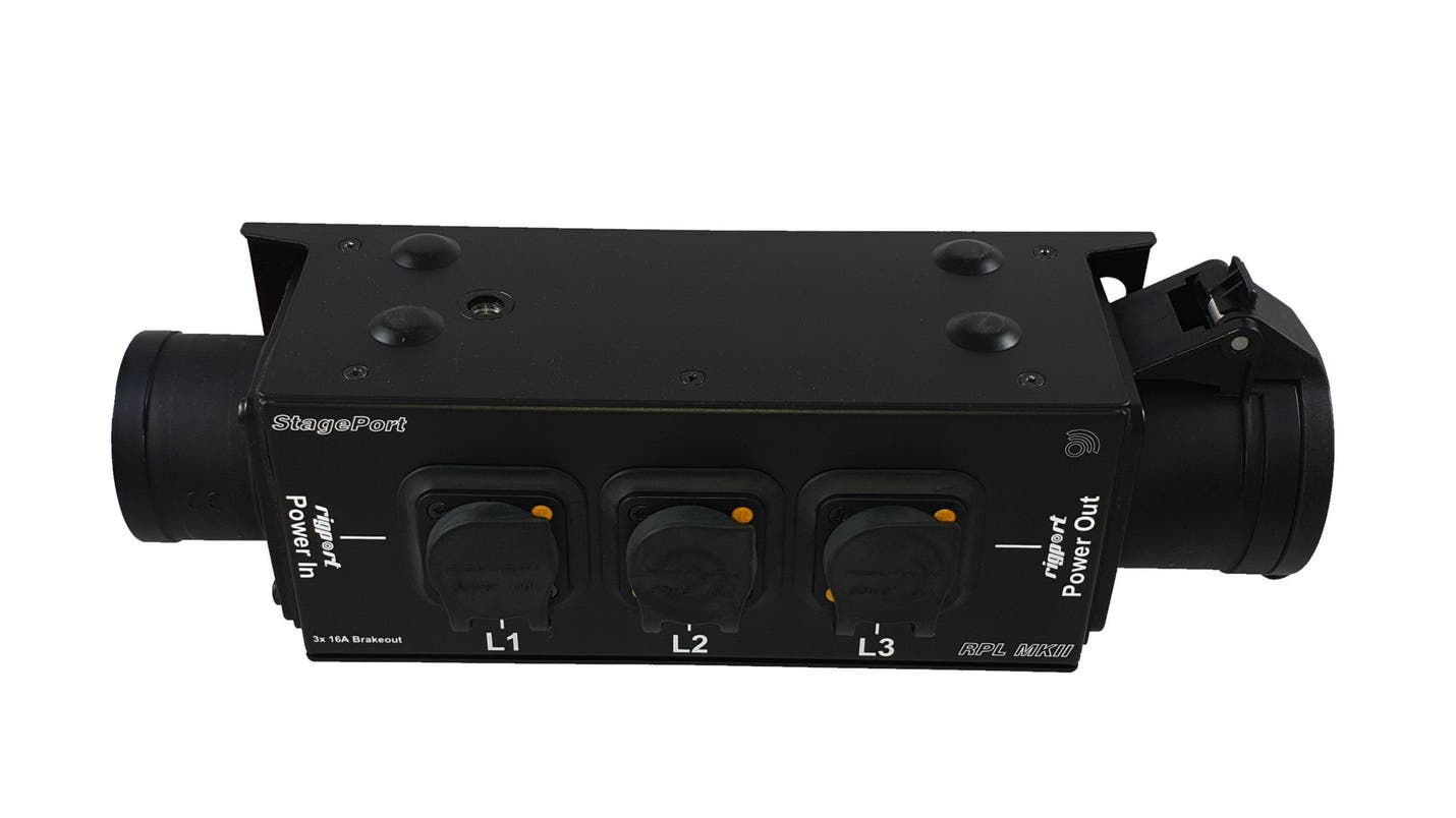 StagePort RPL16T1 MKII CEE16 5P IN / 3x Powercon True1 + CEE16 UT - Rigport | Bellalite StagePort RPL16T1 MKII CEE16 5P IN / 3x Powercon True1 + CEE16 UT - Rigport | Bellalite