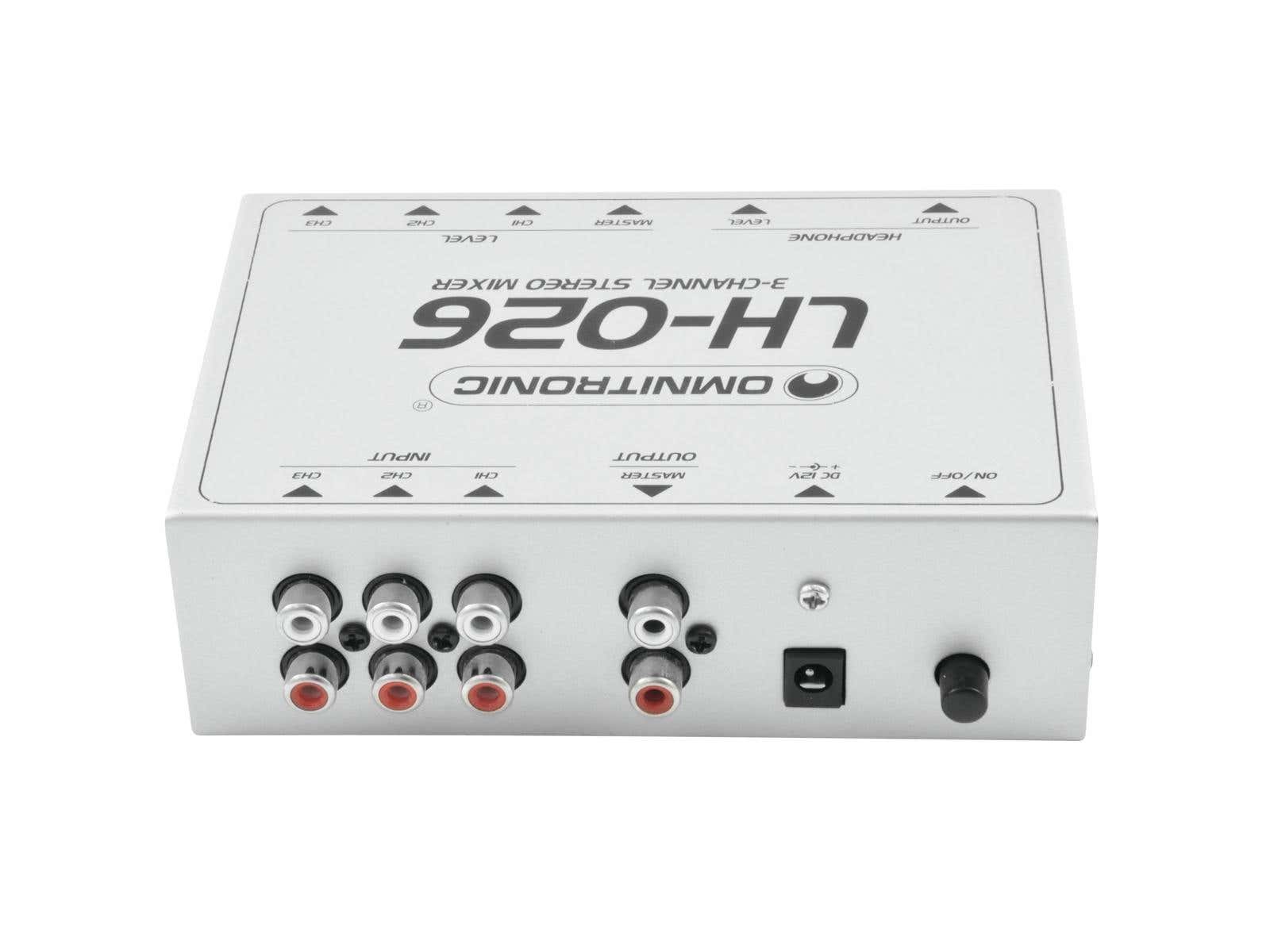 Little Helper LH-026 3-Channel Stereo Mixer - Omnitronic | Bellalite Little Helper LH-026 3-Channel Stereo Mixer - Omnitronic | Bellalite