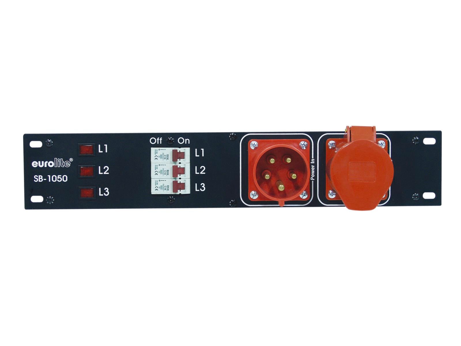 Elcentral, SB-1050 Power Distributor  32A 5P IN / 6x Schuko +32A 5P UT - Eurolite | Bellalite