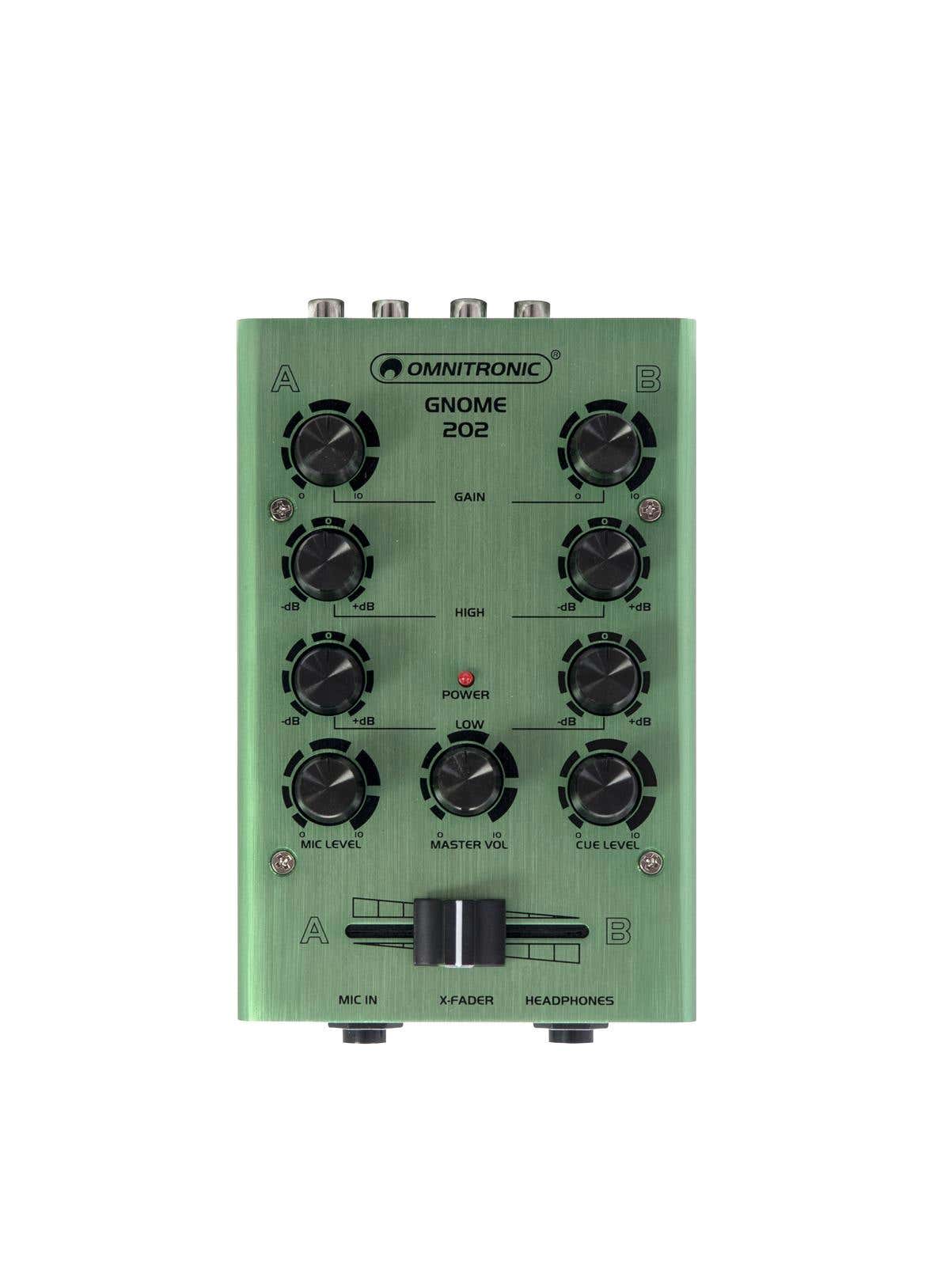 Ljudmixer GNOME-202 Mini Mixer Grön - Omnitronic | Bellalite Ljudmixer GNOME-202 Mini Mixer Grön - Omnitronic | Bellalite