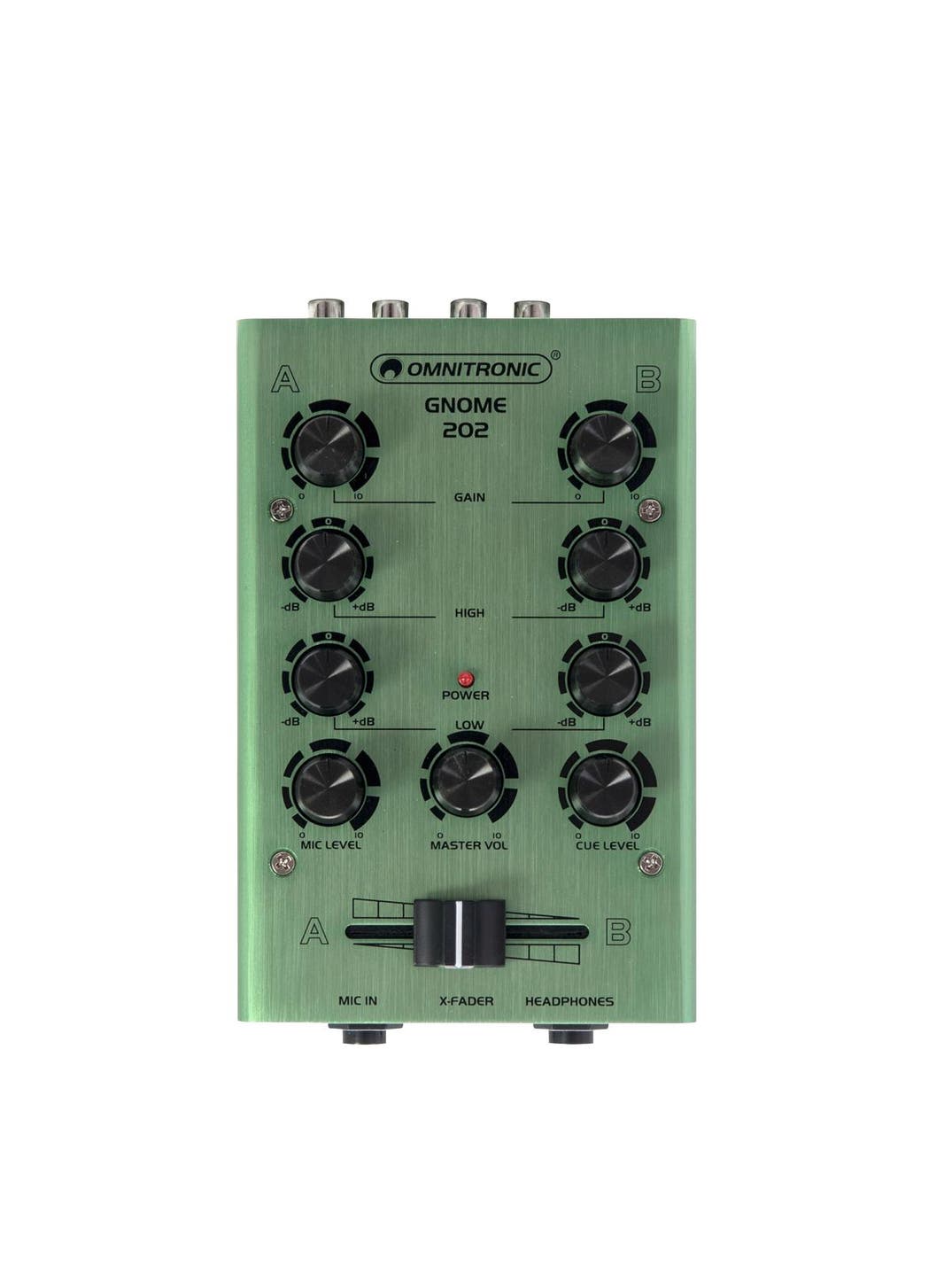 Ljudmixer GNOME-202 Mini Mixer Grön - Omnitronic | Bellalite Ljudmixer GNOME-202 Mini Mixer Grön - Omnitronic | Bellalite