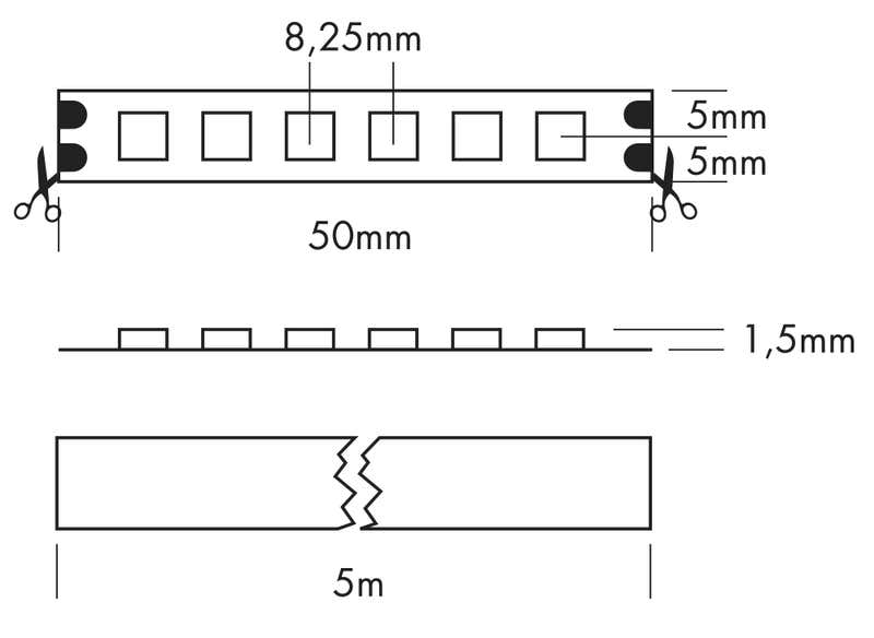 Flex Strip 600 HE+ Mono, per meter 3000K - PROLED | Bellalite Flex Strip 600 HE+ Mono, per meter 3000K - PROLED | Bellalite