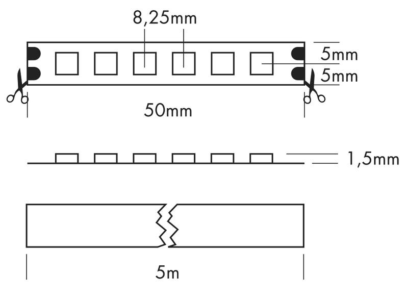 Flex Strip 600 HE+ Mono, per meter 3000K - PROLED | Bellalite Flex Strip 600 HE+ Mono, per meter 3000K - PROLED | Bellalite