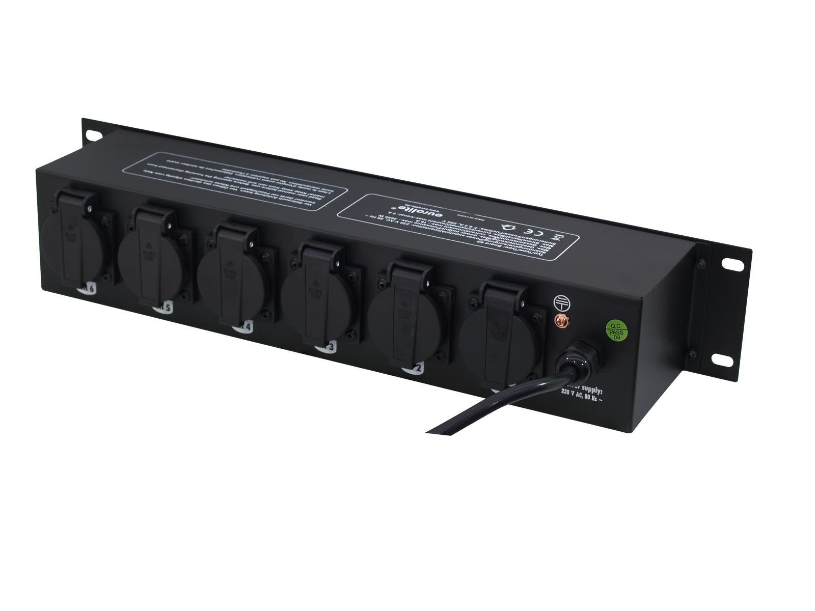 Switchpanel 19" Board 6-S 6x Schuko - Eurolite | Bellalite