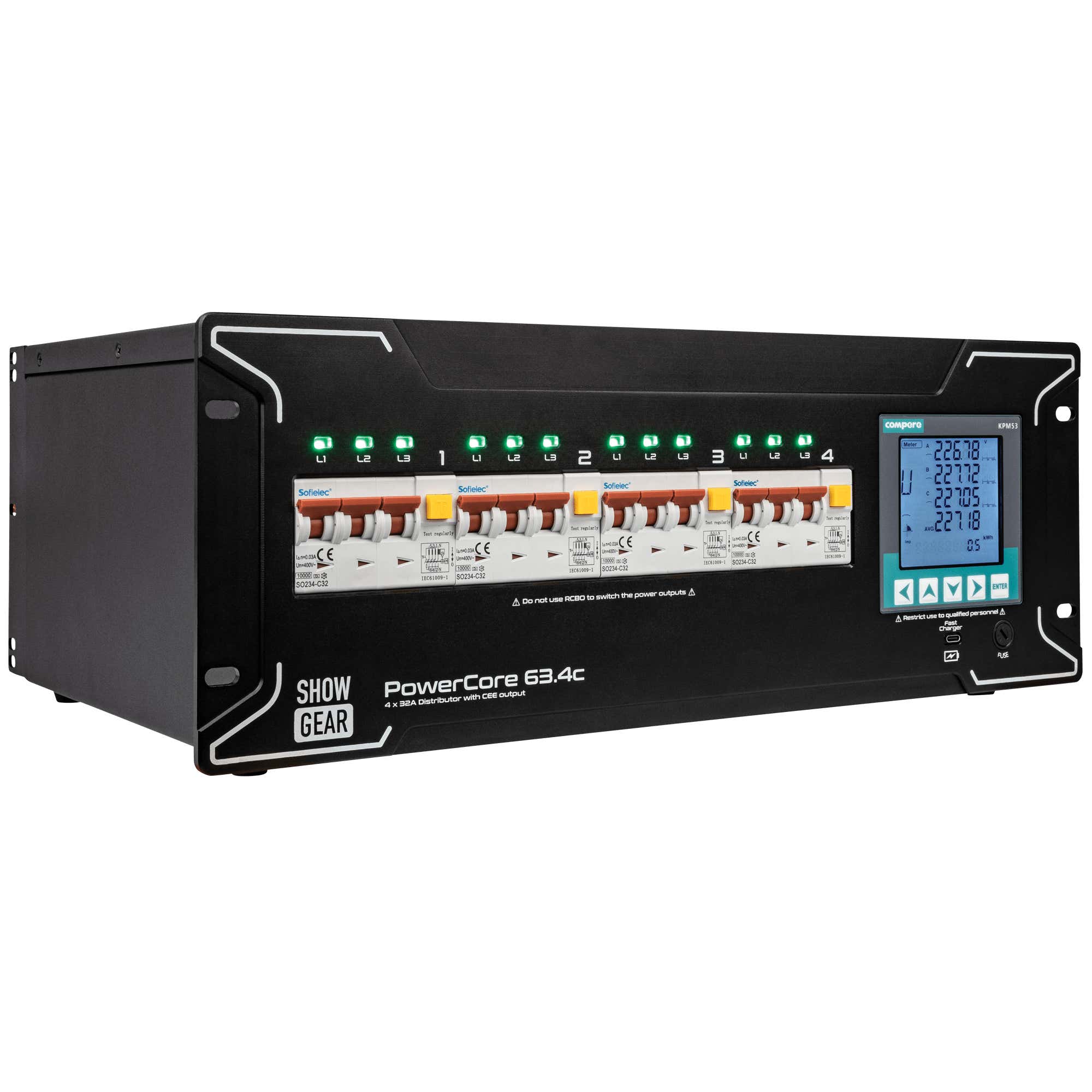 PowerCore 63.4c 4x CEE 32A - Showgear | Bellalite PowerCore 63.4c 4x CEE 32A - Showgear | Bellalite