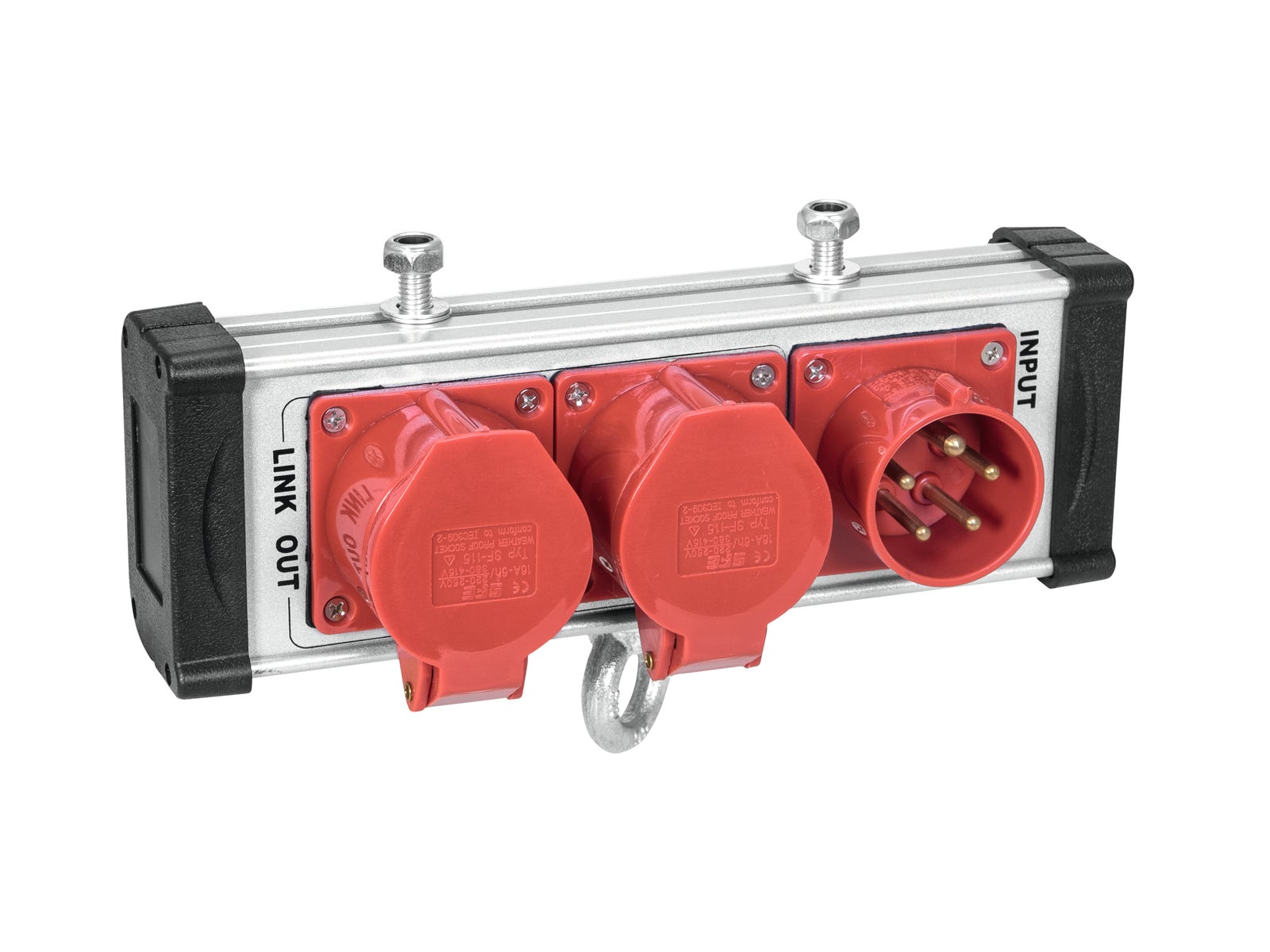 Power Split Box SAB-162  CEE 16A 5P IN / 2x CEE 16A 5P UT - Eurolite | Bellalite