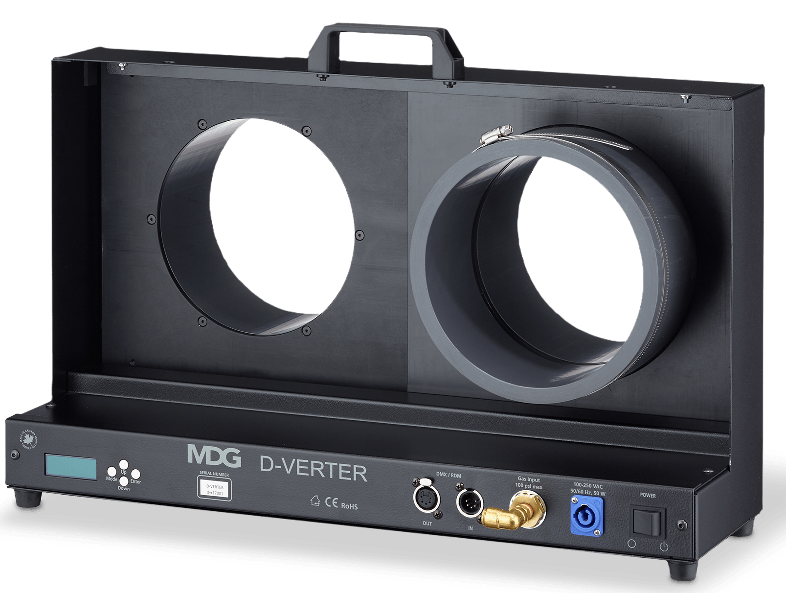 MDG DMX/RDM pneumatic D-Verter 13 cm input/output fog switcher  - MDG | Bellalite
