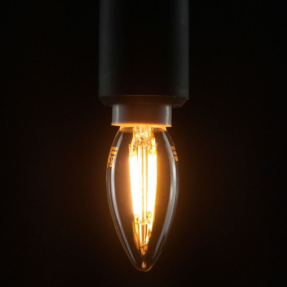 LED E14 Vintage Candle Klar, 4W, 2600K - Segula | Bellalite