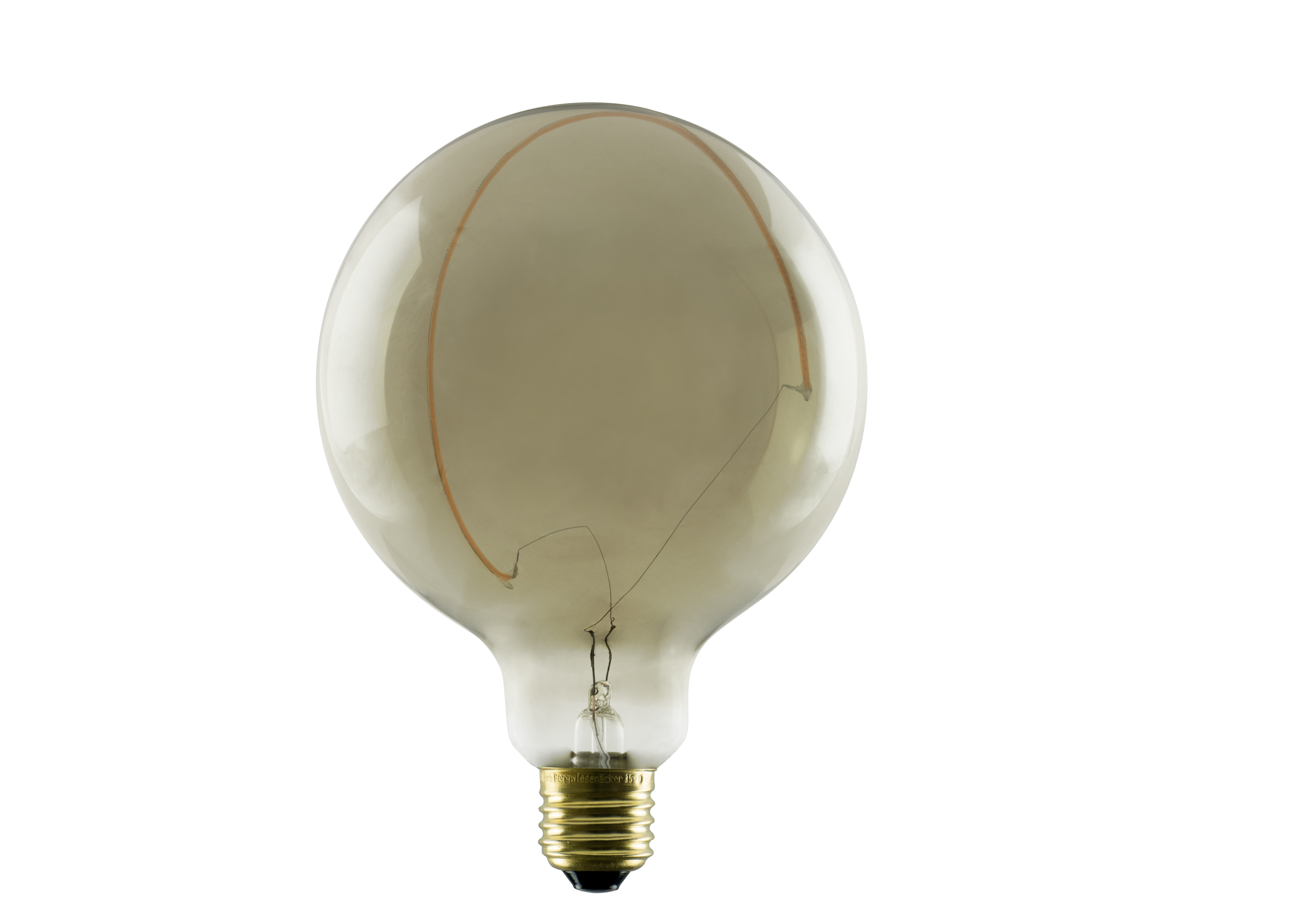 Segula Illusion Line LED Globe 125 Crescent Slanting Smokey E27 6W 310lm 1900K - Segula | Bellalite