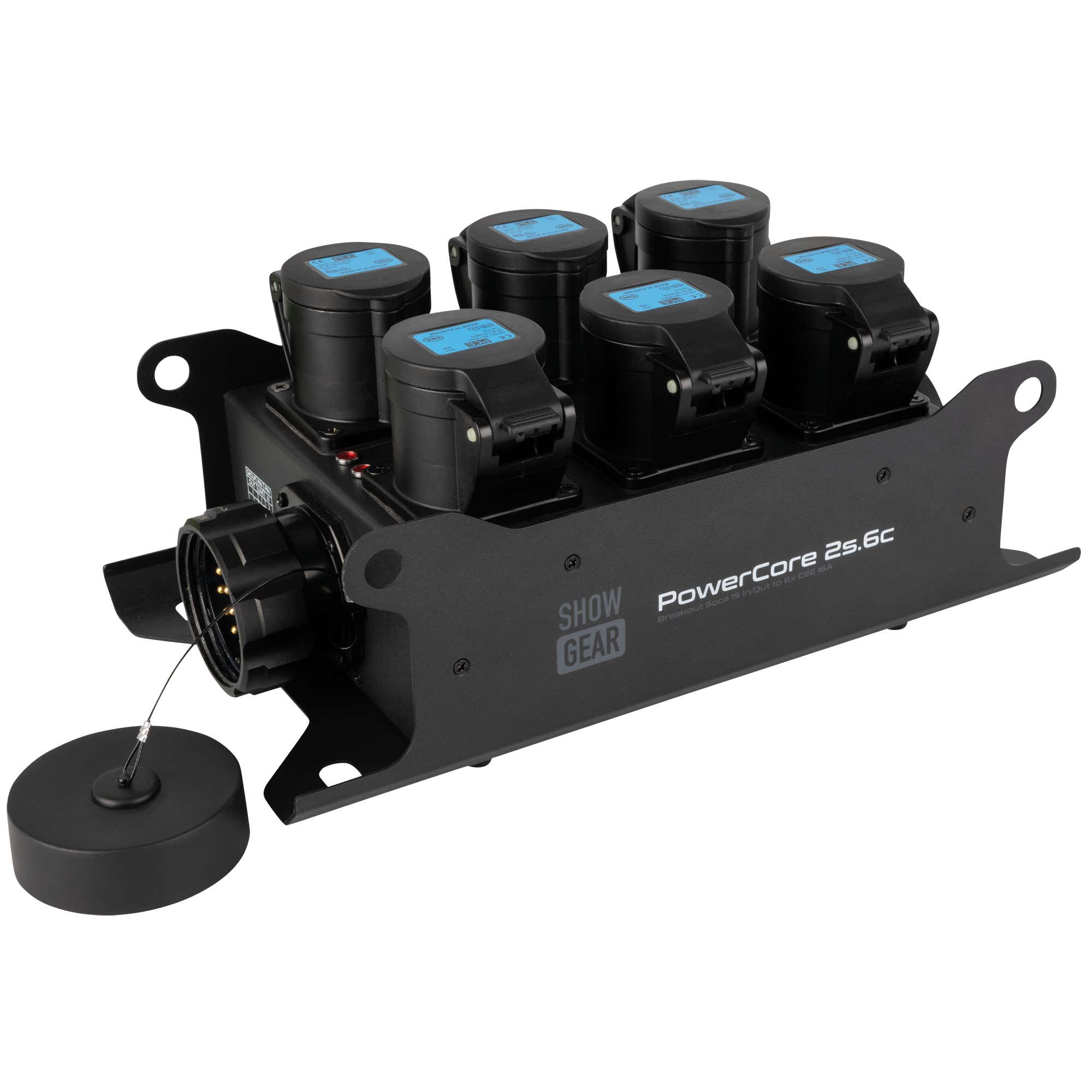 PowerCore 2s.6c 19-Pin Socapex IN / 19-Pin Socapex + 6x CEE 16A 3- - Showgear | Bellalite PowerCore 2s.6c 19-Pin Socapex IN / 19-Pin Socapex + 6x CEE 16A 3- - Showgear | Bellalite