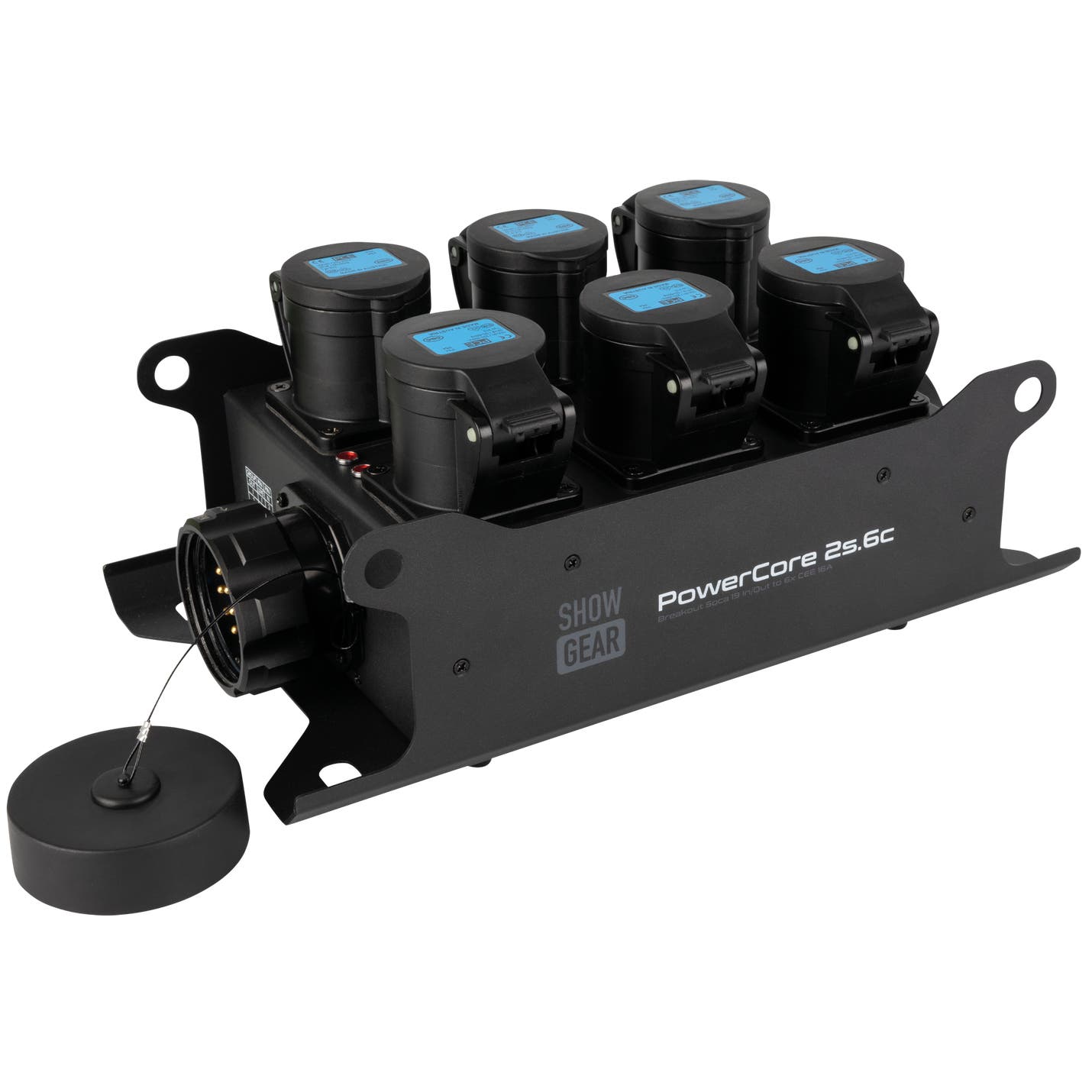 PowerCore 2s.6c 19-Pin Socapex IN / 19-Pin Socapex + 6x CEE 16A 3- - Showgear | Bellalite PowerCore 2s.6c 19-Pin Socapex IN / 19-Pin Socapex + 6x CEE 16A 3- - Showgear | Bellalite