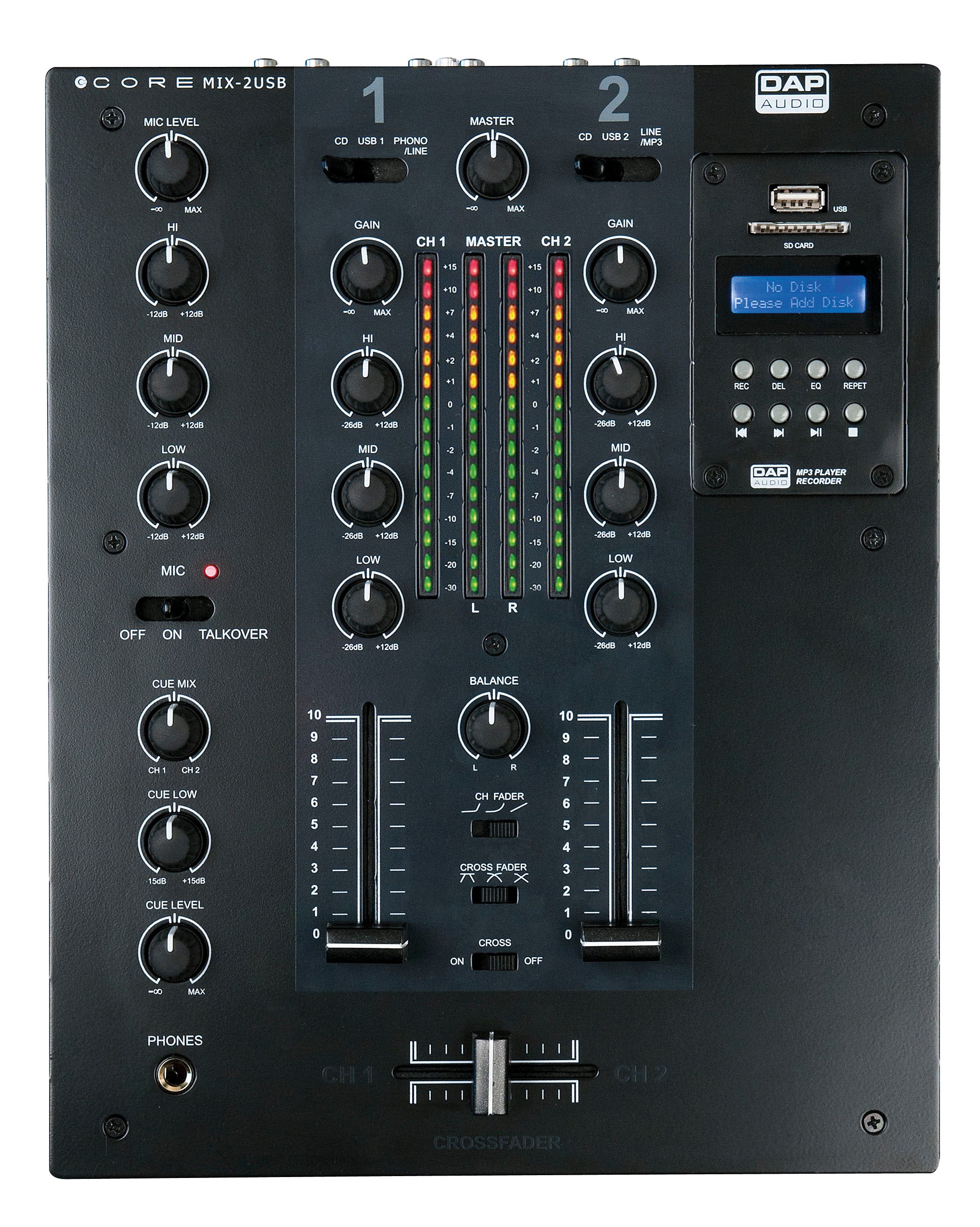 Ljudmixer DAP CORE MIX-2 USB 2Ch DJ Mixer with USB interface - DAP | Bellalite