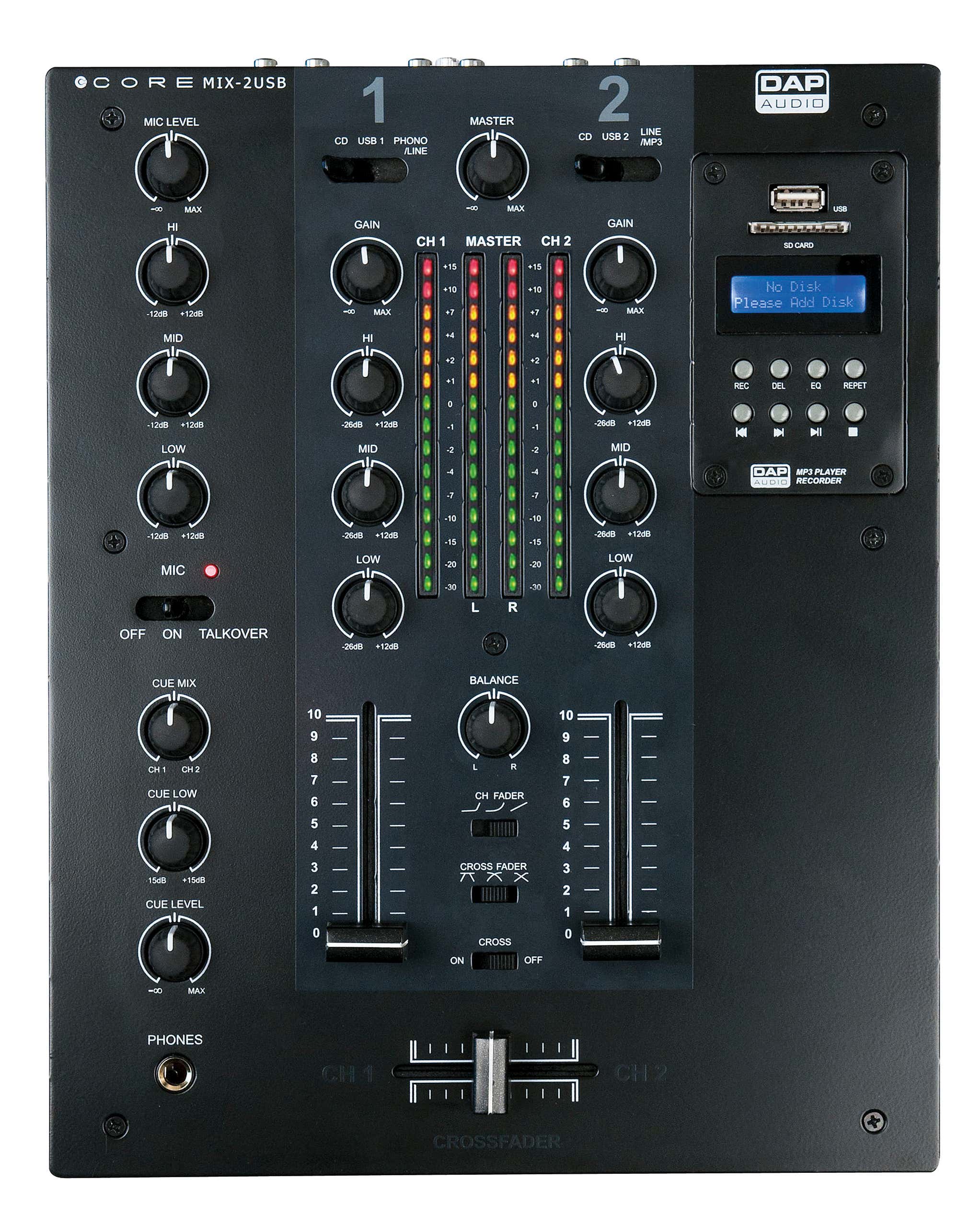 Ljudmixer DAP CORE MIX-2 USB 2Ch DJ Mixer with USB interface - DAP | Bellalite Ljudmixer DAP CORE MIX-2 USB 2Ch DJ Mixer with USB interface - DAP | Bellalite