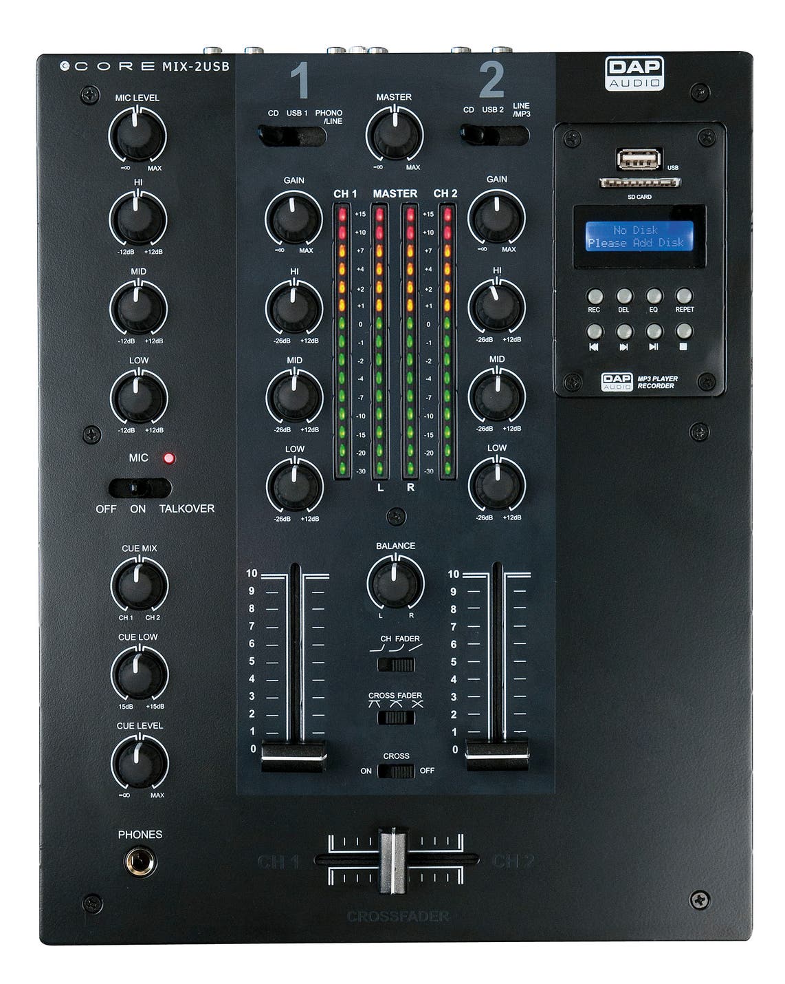 Ljudmixer DAP CORE MIX-2 USB 2Ch DJ Mixer with USB interface - DAP | Bellalite Ljudmixer DAP CORE MIX-2 USB 2Ch DJ Mixer with USB interface - DAP | Bellalite