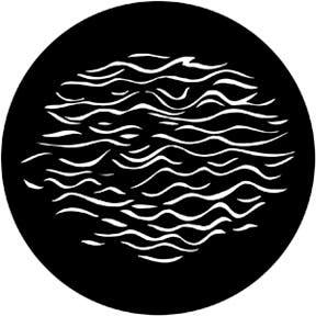 Reflected Water 2 Metallgobo, B-Size (86mm) - Rosco | Bellalite Reflected Water 2 Metallgobo, B-Size (86mm) - Rosco | Bellalite