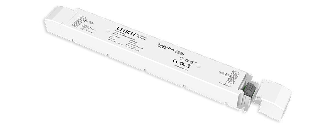 Intelligent Driver CV Dim, 24V 150W RGBW DMX/RDM/DALI-2 DT6/DT8/Push Dim - LTECH | Bellalite