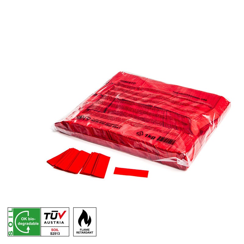 MAGICFX® Slowfall Confetti Rectangles 55 x 17mm Red - MagicFX | Bellalite