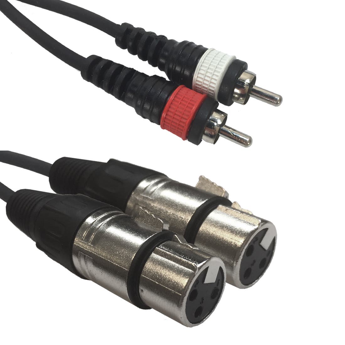 Adapterkabel 2x XLR 3-Pin Hona - 2x RCA - ADJ Retail | Bellalite Adapterkabel 2x XLR 3-Pin Hona - 2x RCA - ADJ Retail | Bellalite