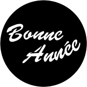 Bonne Annee Metallgobo, D-Size (53,3mm) - Rosco | Bellalite Bonne Annee Metallgobo, D-Size (53,3mm) - Rosco | Bellalite