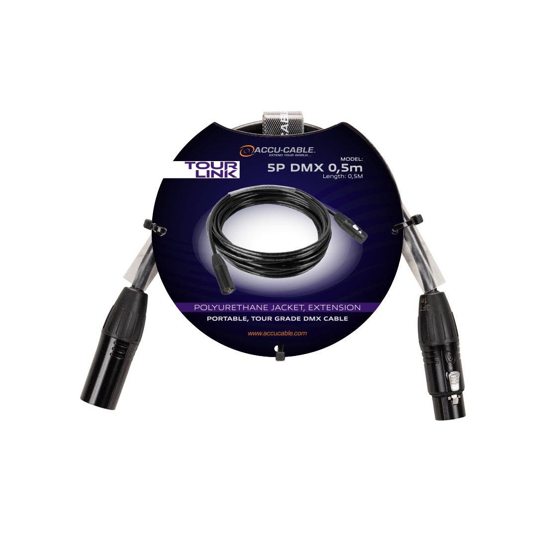 DMX-Kabel Accu-Cable Tour Link 5-Pol XLR 0,5m - ADJ Select | Bellalite DMX-Kabel Accu-Cable Tour Link 5-Pol XLR 0,5m - ADJ Select | Bellalite