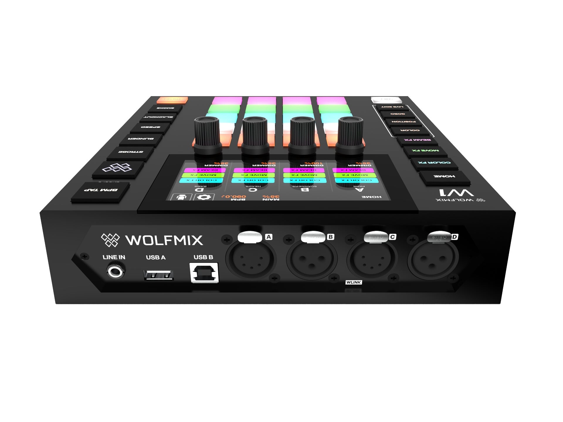 WOLFMIX W1-MK2 Standalone DMX Performance Controller - Wolfmix | Bellalite