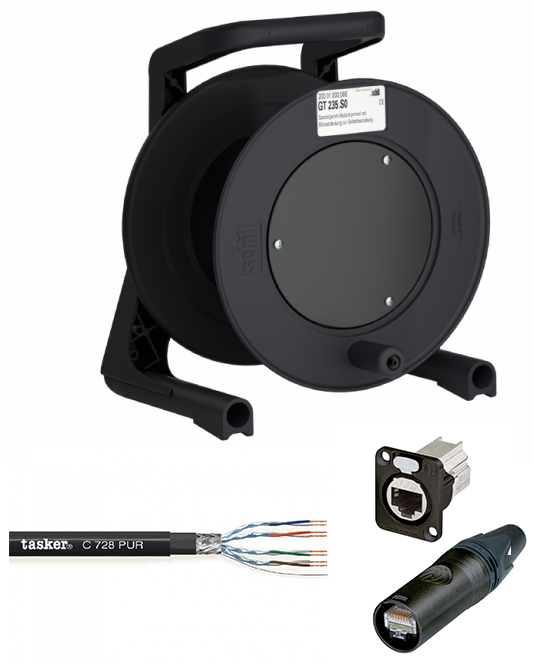 Tasker Kabelvinda CAT6 Neutrik Chassi Outdoor - Tasker | Bellalite