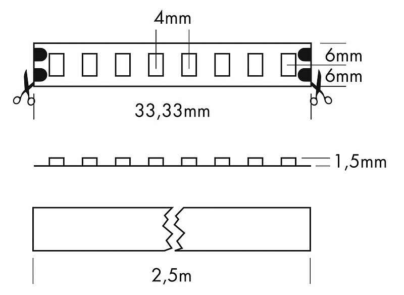 Flex Strip 1200 HE+ Mono G2, per meter 2400 K - PROLED | Bellalite Flex Strip 1200 HE+ Mono G2, per meter 2400 K - PROLED | Bellalite