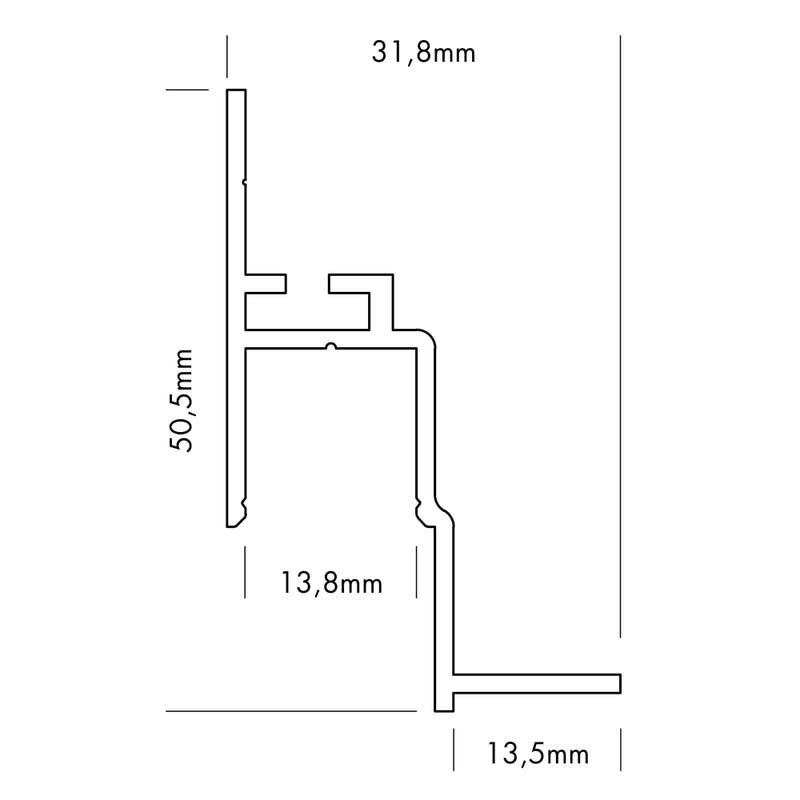 Aluminiumprofil S-Line Ceiling 24, per meter Alu - PROLED | Bellalite Aluminiumprofil S-Line Ceiling 24, per meter Alu - PROLED | Bellalite