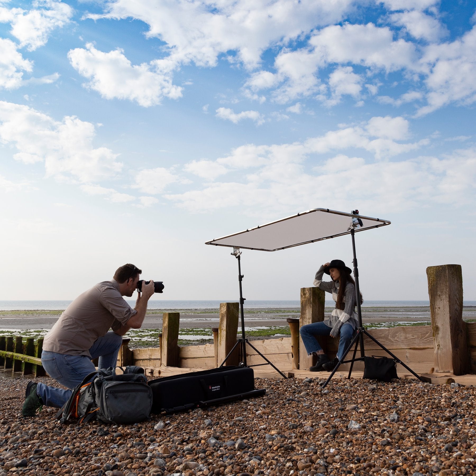 Manfrotto Pro Scrim All In One Kit Med 1,1m x 2m - Manfrotto | Bellalite