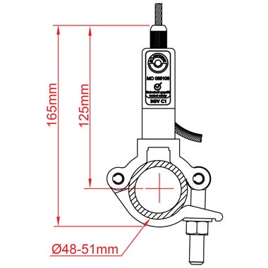 Reutlinger 50SV II ZW m. T58081 Clamp 4mm - 80kg / 5mm - 130kg - Doughty | Bellalite