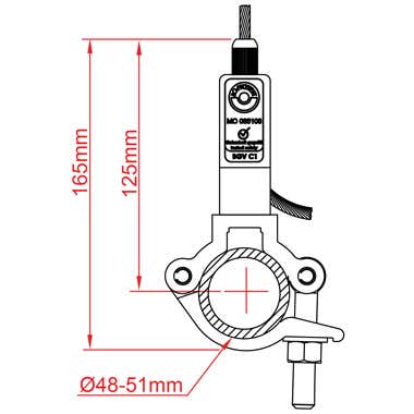 Reutlinger 50SV II ZW m. T58081 Clamp 4mm - 80kg / 5mm - 130kg - Doughty | Bellalite Reutlinger 50SV II ZW m. T58081 Clamp 4mm - 80kg / 5mm - 130kg - Doughty | Bellalite