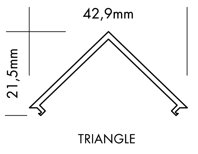 Plastic Cover C-Line Triangle, 2m Frost - PROLED | Bellalite