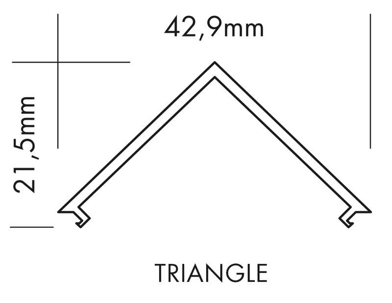 Plastic Cover C-Line Triangle, 2m Frost - PROLED | Bellalite Plastic Cover C-Line Triangle, 2m Frost - PROLED | Bellalite