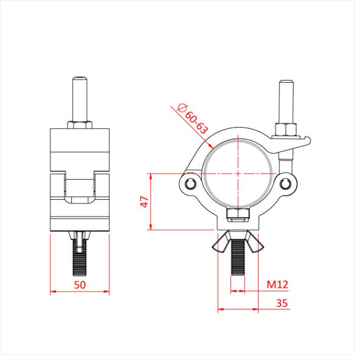 Doughty All Weather Mammoth Hook Clamp - Doughty | Bellalite Doughty All Weather Mammoth Hook Clamp - Doughty | Bellalite